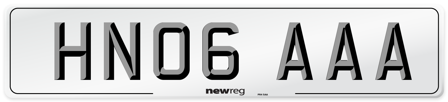 HN06 AAA Number Plate from New Reg